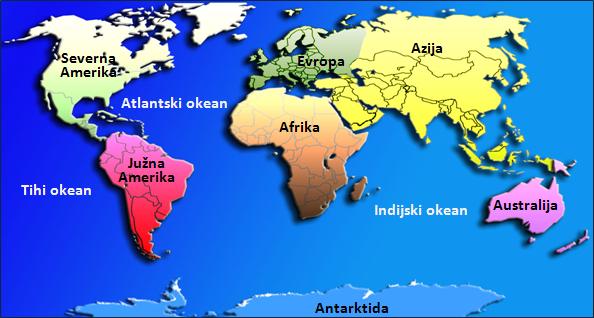 karta sveta po kontinentima Kontinenti – Opšte obrazovanje karta sveta po kontinentima